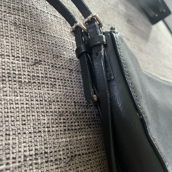 Michael Kors Collection Sedona Crescent Italian Leather Black Purse - Picture 14 of 16